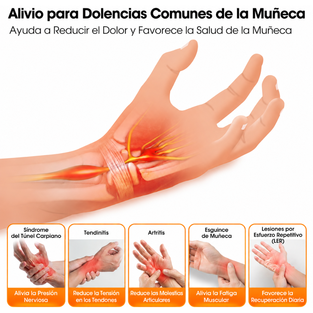 Muñequera de Calor y Masaje Terapéutico